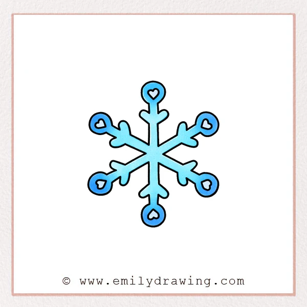Preview of Cartoon Snowflake drawing